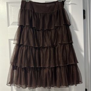 Brown Tulle Skirt